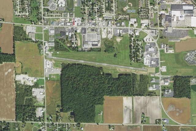 Aerial view of Willard Municipal Airport